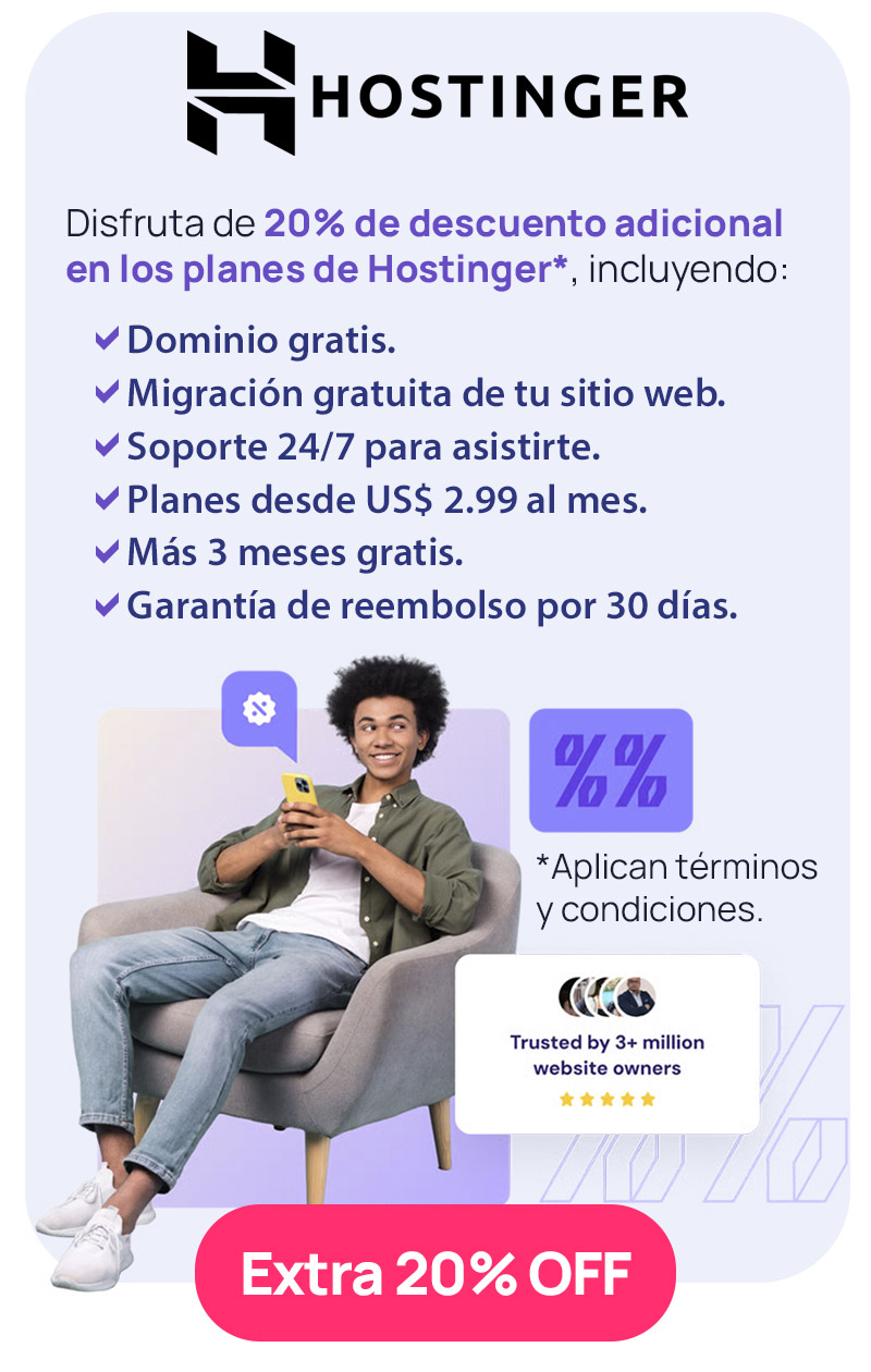 Hostinger - Cupón de 20% de Descuento Adicional